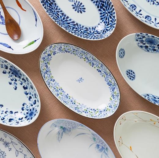 蓝凛堂菊唐草鱼盘（KIKMNDO） 商品图3