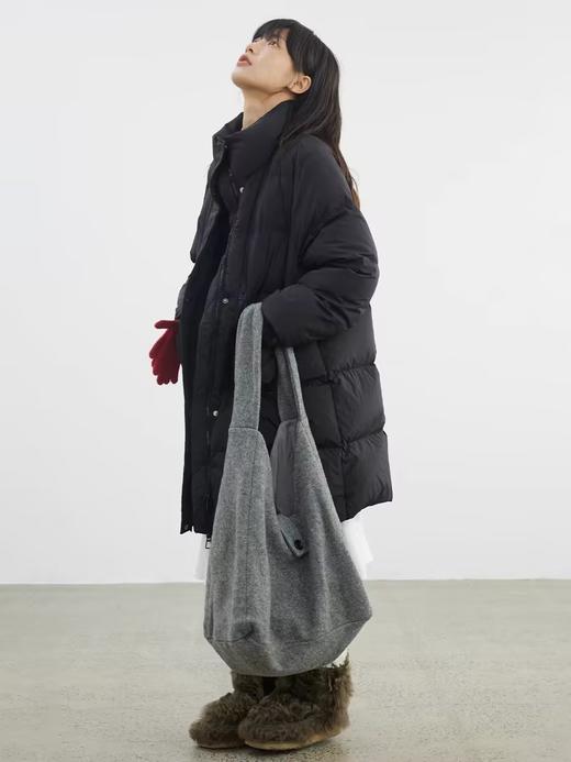 步履不停/4D26009C/通勤简约高领白鸭绒中长款羽绒服 商品图2