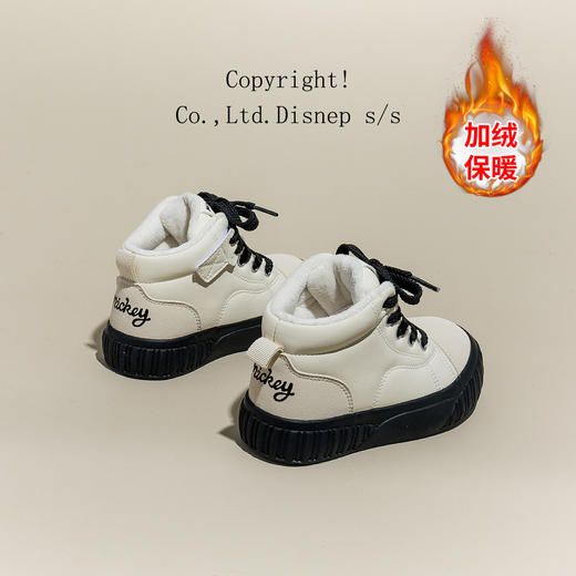 迪士尼女童棉鞋加绒冬季保暖儿童鞋简约女孩高帮鞋子亲子款二棉鞋ZY24D012 商品图6