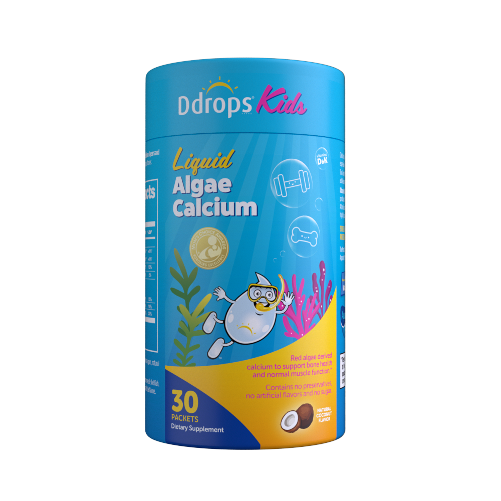 【跨境】Ddrops kids 儿童液体海藻钙镁锌 30条/罐