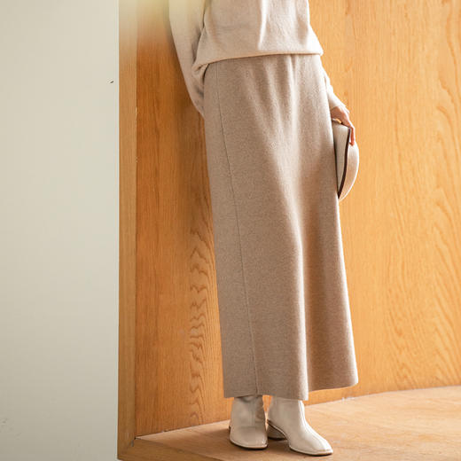 牧衣游原创 山羊绒半身裙防静电可水洗福利款 山水田 不支持会员折 商品图0