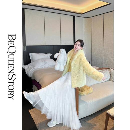 【孤品样衣，不退不换】【甜心雪宝】高级轻奢托卡羊皮毛一体连帽皮草外套保暖冬季 商品图2