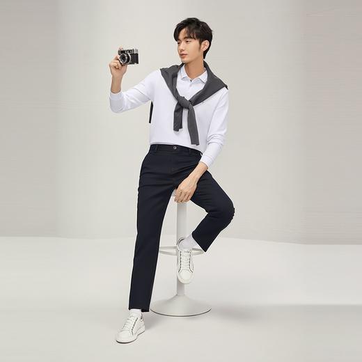 【含莫代尔】柒牌休闲裤男2024秋季新款商务百搭净味修身直筒长裤127H70530 商品图3