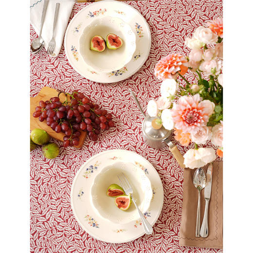 层林尽染系列复古方桌布餐桌台布餐厅轻奢高级感长方形复古氛围感定制 商品图3