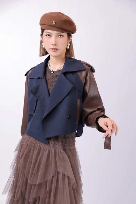 33GAG230778#短款拼接外套 商品图0