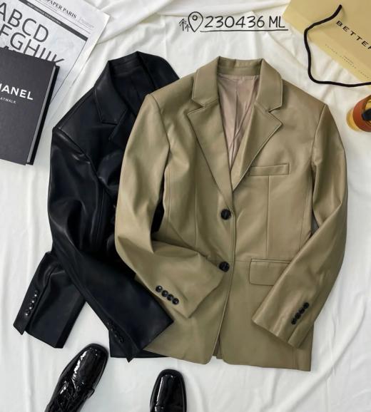 33BAR230436#皮革西装外套 商品图0