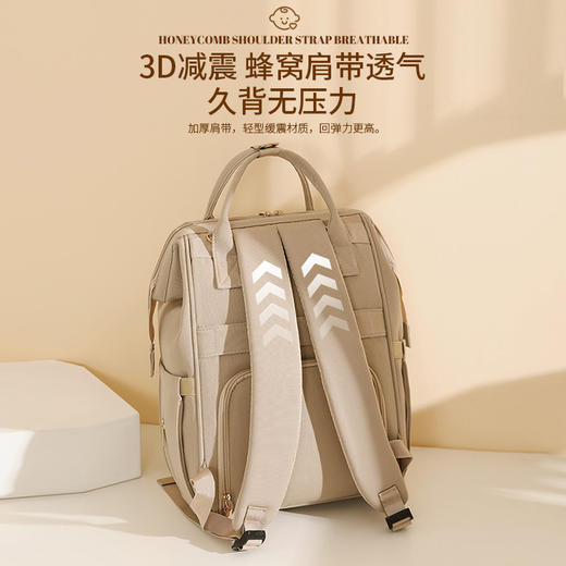 【鲸吞大容量，带娃轻出行】便携母婴包 大容量外出宝妈收纳包 独立奶仓多隔层双肩妈咪包-QQ 商品图1