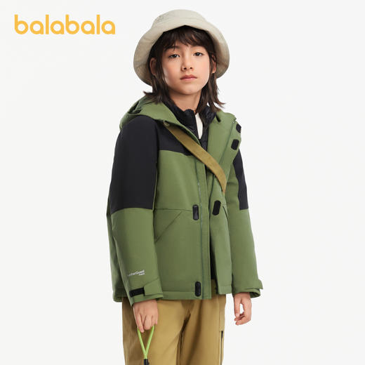 【bp】巴拉巴拉功能运动冬三合一防寒防水防风中长款外套两件套 商品图1