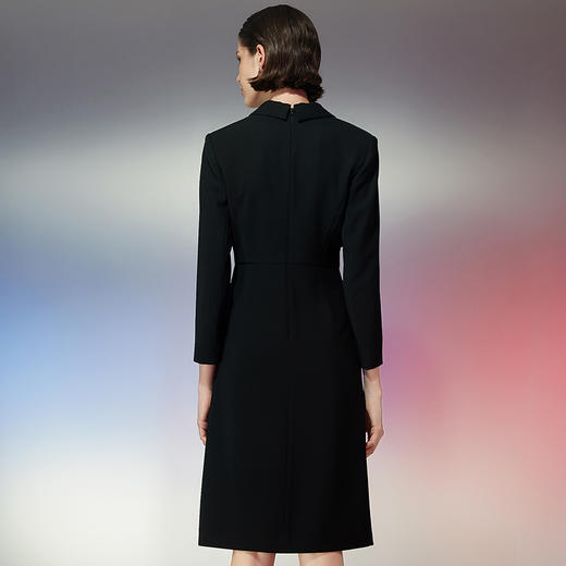 EITIE爱特爱春季新款气质优雅小翻领显瘦连衣裙7707415 商品图5