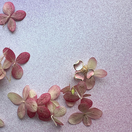 LHWINDSOR 原创设计fafa耳骨夹单只粉色三瓣花朵耳骨夹花花无耳洞 商品图5