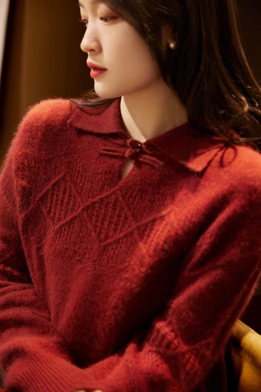 预售，年后发货【‍新中式国风盘扣绞花毛衣】东方美学❗温婉气质拉满❗‬优雅、⁬复古、‍文艺~ 版型升级归来！ 商品图2