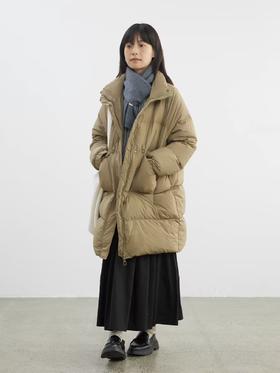 步履不停/4D26009C/通勤简约高领白鸭绒中长款羽绒服