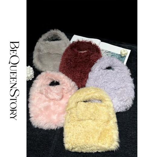 余潇潇配饰 百搭时尚柔软舒适便捷羊毛手提包 商品图1