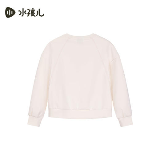 水孩儿童装春季新款女童卫衣运动弹力抑菌中大童套头衫休闲宽松款 商品图4