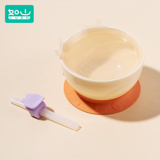 如山宝宝学吃饭训练辅食碗儿童餐具一体式婴儿专用吸盘碗防摔防烫 商品图11