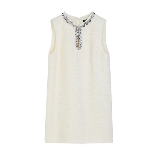 NEELLY纳俪商场同款冬季新款小香风圆领背心裙女直筒显瘦连衣裙N24121Y01204 商品图3