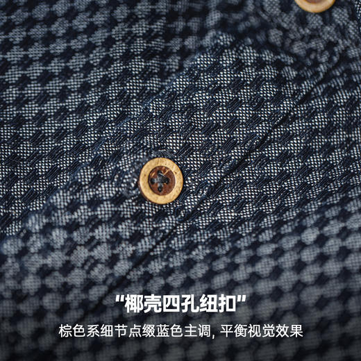 马登工装美式复古棋盘格子牛仔衬衫夹克宽松翻领长袖衬衣男秋冬季 商品图3