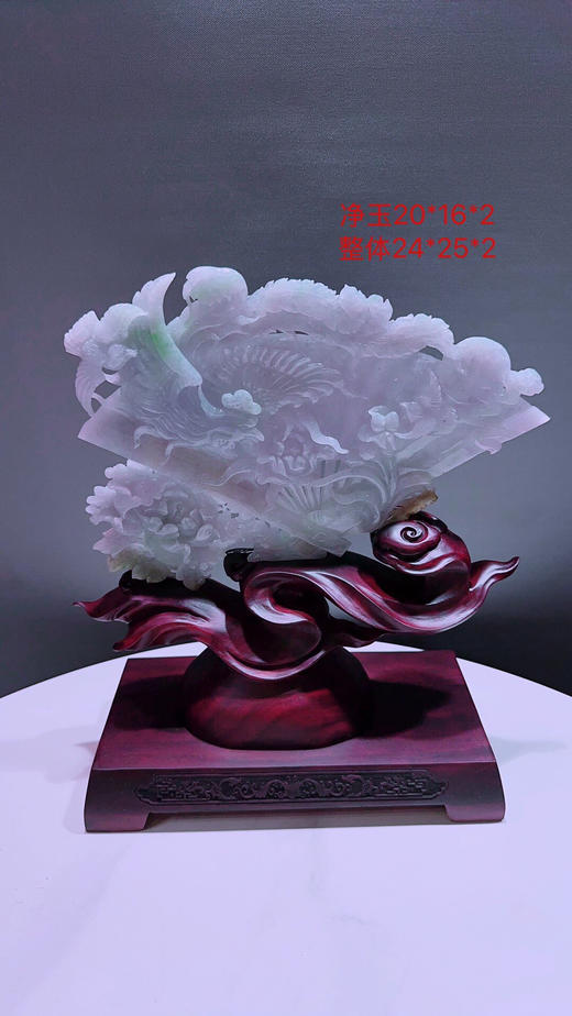 620694翡翠摆件【凤凰来仪 百鸟朝凤】 商品图0