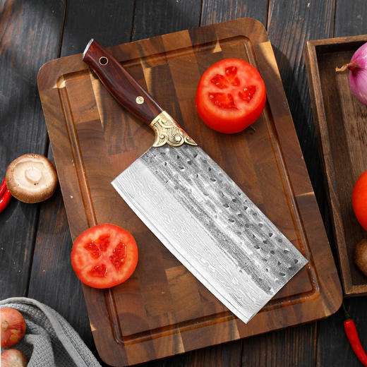 热卖中！！【龙泉宝剑厂】20寸龙泉七星汉剑 未开刃/龙泉云龙大马士革斩切刀 商品图9