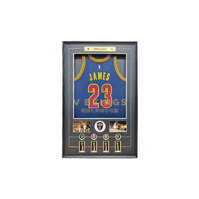 收藏系列 勒布朗詹姆斯 骑士队蓝色23号 球衣装饰画（非亲签）