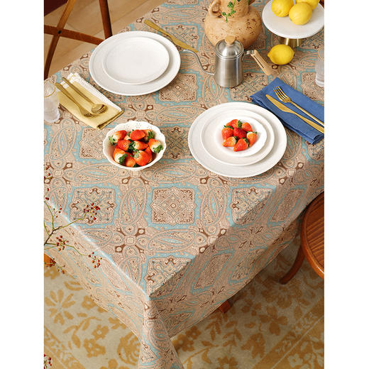 哥特秘境系列桌布防水防油印花桌布轻奢高级感餐桌长方形氛围感复古定制 商品图2