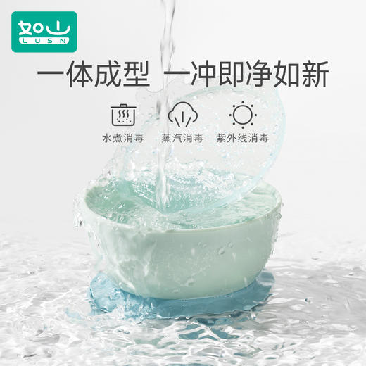 如山宝宝学吃饭训练辅食碗儿童餐具一体式婴儿专用吸盘碗防摔防烫 商品图4