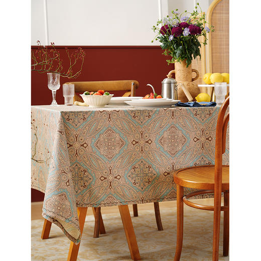 哥特秘境系列桌布防水防油印花桌布轻奢高级感餐桌长方形氛围感复古定制 商品图1