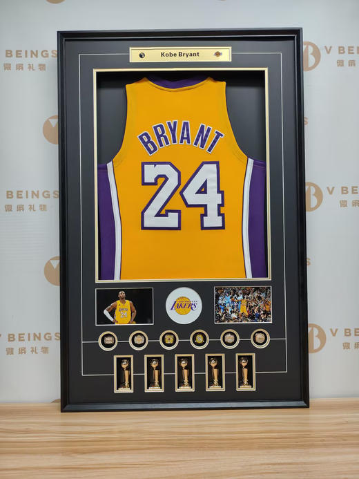 收藏系列 科比布莱恩特 湖人队黄色24号 球衣装饰画（非亲签） 商品图1