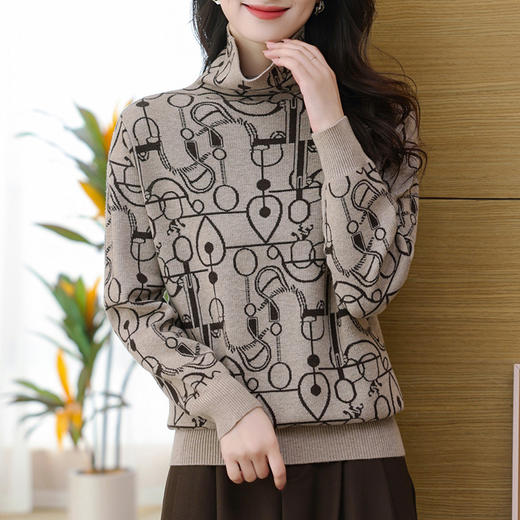 堆堆领打底衫，宽松遮肉毛衣洋气羊毛针织衫CC-SYX-9032 商品图0