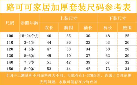 QYX3211S【衣领款】路可可睡衣棉袄套装100-120尺码可选 商品图1