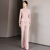 IWY/秋冬季职业装气质女神范西装套装女高端粉色羊毛呢子西服两件套裤CP2187 商品缩略图2