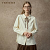 Famecoco范可儿法式气质系带衬衫绒感保暖衬衣FAC8BH017 商品缩略图3