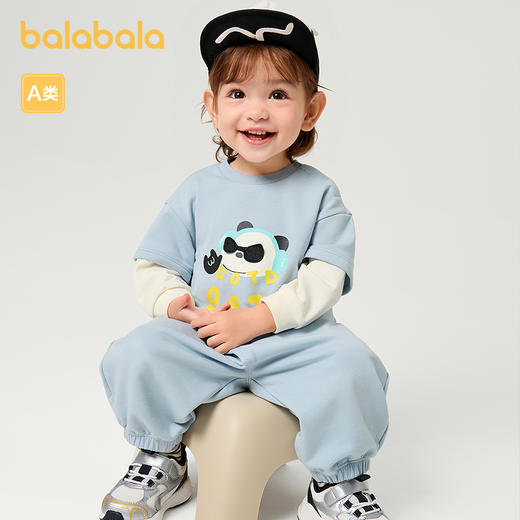巴拉巴拉童装宝宝长袖套装婴儿衣服男童女童两件套2025春装新款萌 商品图2