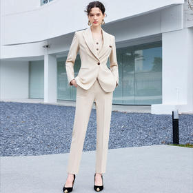 IWY/韩剧穿搭三件套装冬季女士西装套装时尚气质西服外套通勤职业装CPM1486