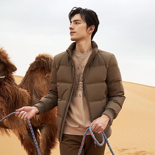 【拒水鸭绒】柒牌立领羽绒服男士2024冬季新款中青年加厚保暖外套127E71320 商品图1