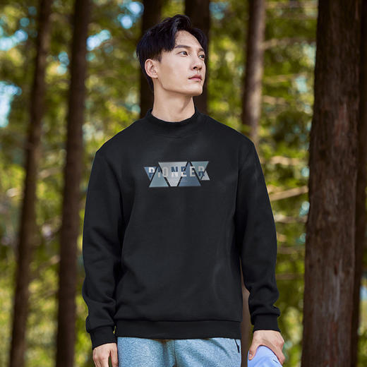 拓路者纯棉卫衣男式半高领加绒春秋款长袖上衣男春季保暖套头衫男士外套 商品图5