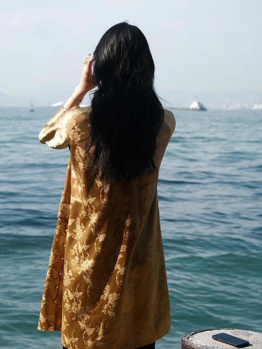 东方境X郭培|彩缎刺绣新中式长衫 商品图11