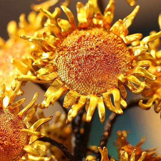 朱炳仁铜 燃烧的向日葵文创版家居玄关装饰电视柜桌面艺术摆件 商品图2