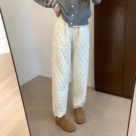 【返璞归真 防寒保暖棉裤】2024轻防水夹棉绗缝工艺宽松版型拉链口袋束脚气球裤！ 商品图1