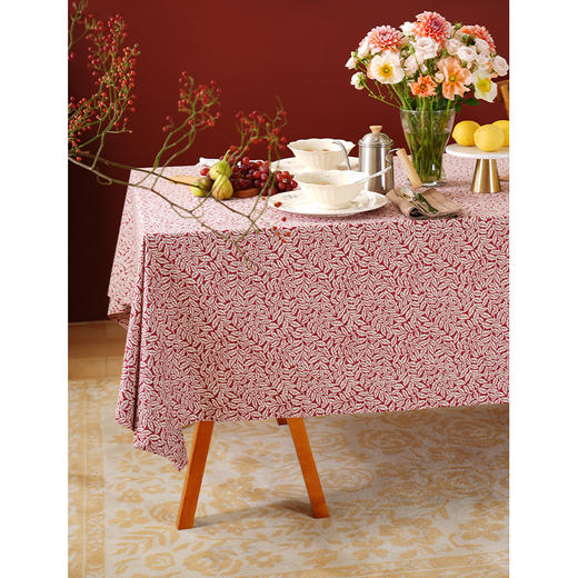 层林尽染系列复古方桌布餐桌台布餐厅轻奢高级感长方形复古氛围感定制 商品图5