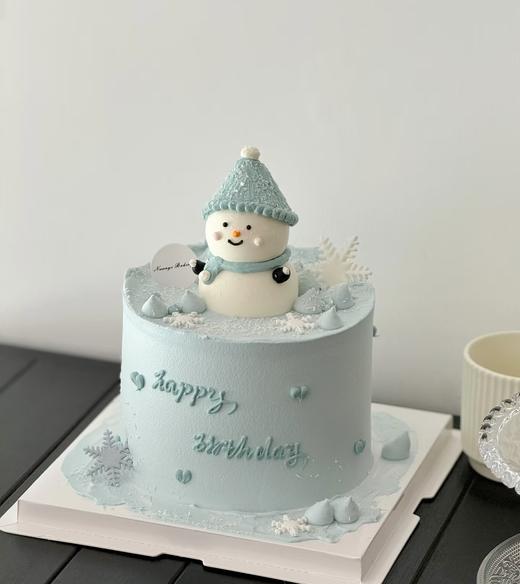 【优品系列】--【可爱雪人】生日、圣诞节蛋糕 商品图0
