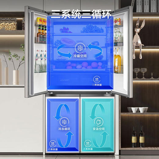 容声（Ronshen）WILL养鲜平嵌560升十字对开四开门超薄嵌入式电冰箱家用一级变频BCD-560WKK1FPGZA琥珀钰商场同款 商品图5