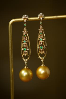 12mm-13mm金珠耳坠