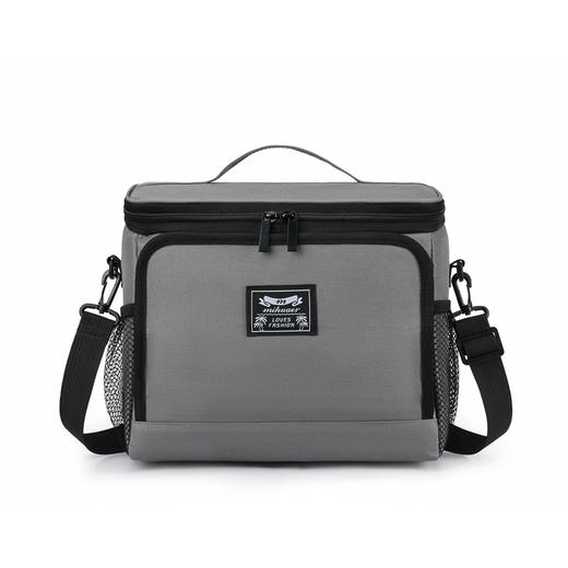 【分区置物，大容量便当包】斜挎便当袋 大容量加厚手提午餐包 学生户外牛津布野餐包-QQ 商品图6