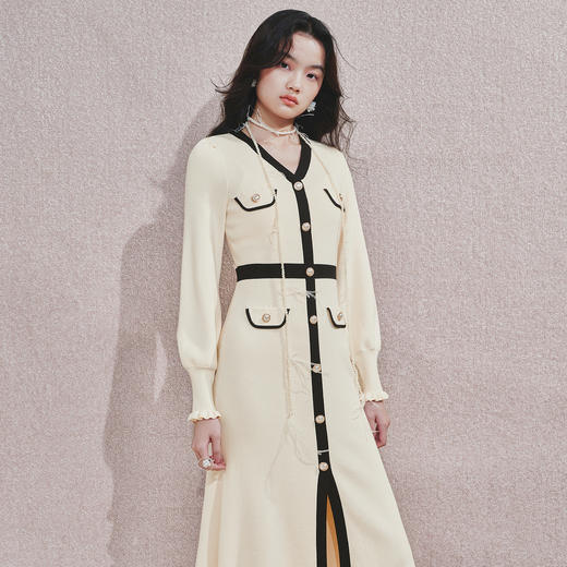 千金玛德琳裙2024秋冬千金小香风连衣裙MF85DR751 商品图2