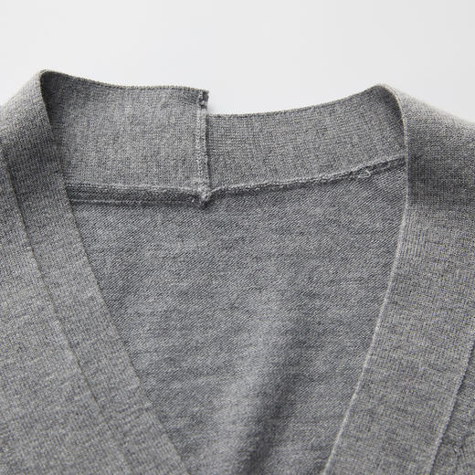 谜底V领针织开衫2025春季新品亲肤百搭柔软毛衫长袖女士251MZ0333 商品图3