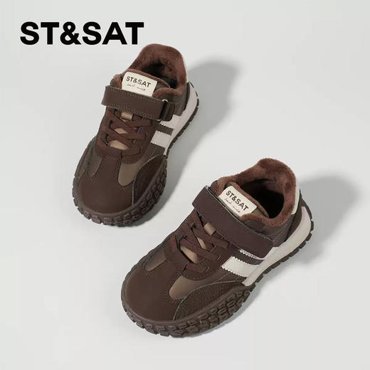 【童鞋】星期六舒适百搭男女童加绒运动鞋SSC419DLA0 商品图1