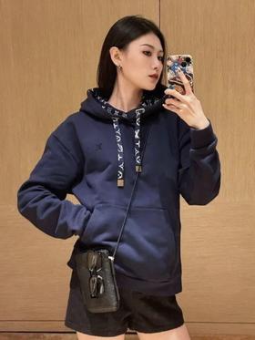 驴家 秋冬新款抽绳提花连帽卫衣‼️