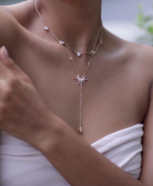 LHWINDSOR 真心闪耀颈链简约时尚爱心项链ins轻奢镀金锁骨链 商品图5