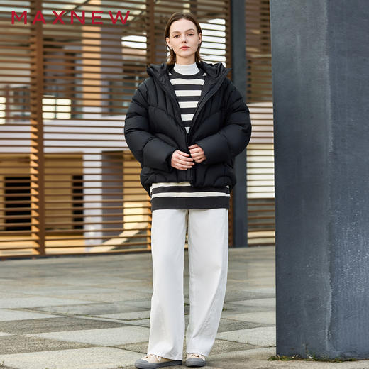 【棉羽】廓形连帽羽绒服 1N4223721 商品图4